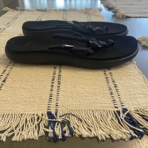 Teva  Sandals Womens Size 8 Black Strappy Mush Topsole Comfort Beach